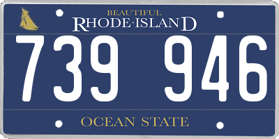RI license plate 739946