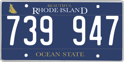 RI license plate 739947
