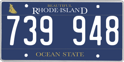 RI license plate 739948