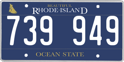 RI license plate 739949