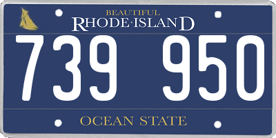 RI license plate 739950