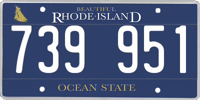 RI license plate 739951