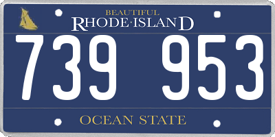RI license plate 739953