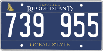 RI license plate 739955
