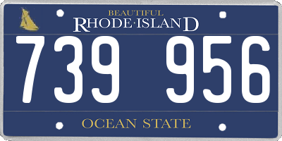 RI license plate 739956