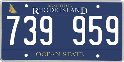 RI license plate 739959