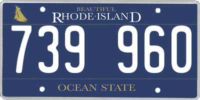 RI license plate 739960