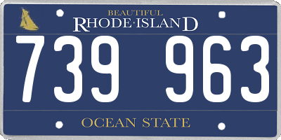 RI license plate 739963