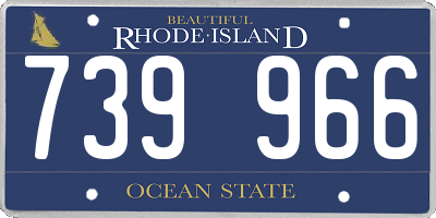 RI license plate 739966
