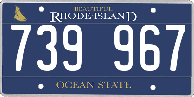 RI license plate 739967
