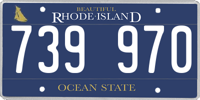 RI license plate 739970