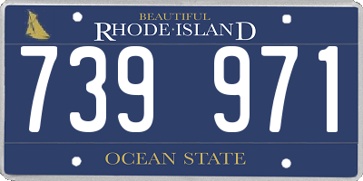 RI license plate 739971