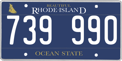RI license plate 739990