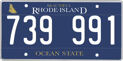RI license plate 739991