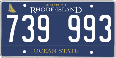 RI license plate 739993