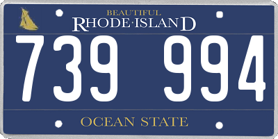 RI license plate 739994