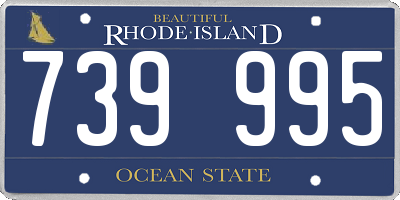 RI license plate 739995