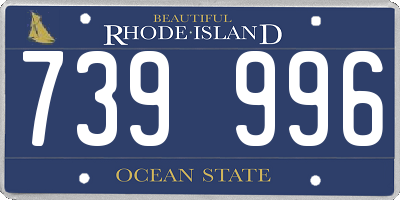 RI license plate 739996