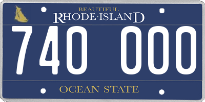 RI license plate 740000