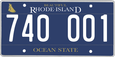 RI license plate 740001