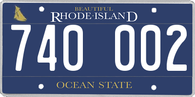 RI license plate 740002
