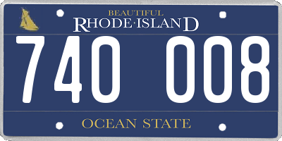 RI license plate 740008