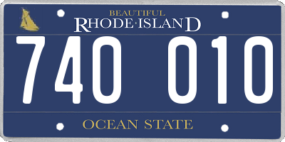 RI license plate 740010