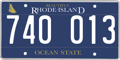 RI license plate 740013
