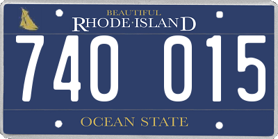 RI license plate 740015