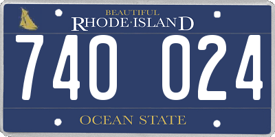RI license plate 740024