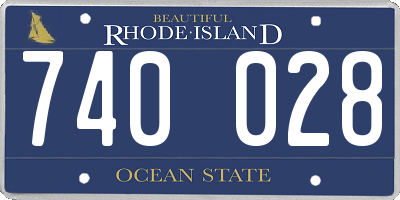 RI license plate 740028