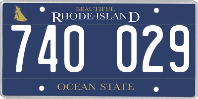 RI license plate 740029
