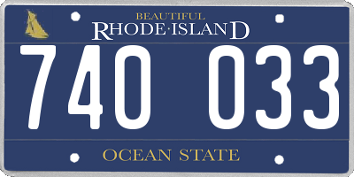 RI license plate 740033
