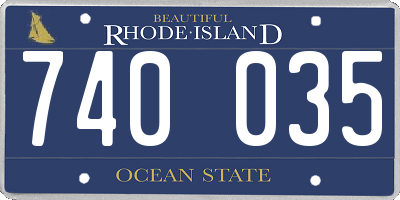 RI license plate 740035