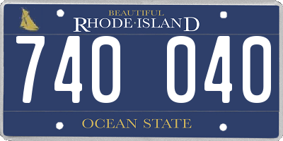RI license plate 740040
