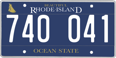 RI license plate 740041