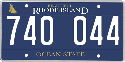 RI license plate 740044