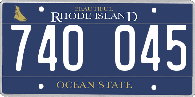 RI license plate 740045