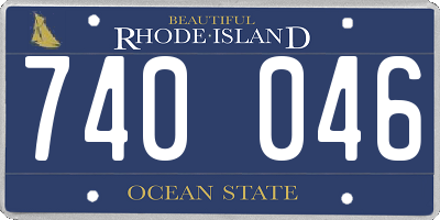 RI license plate 740046