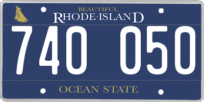 RI license plate 740050