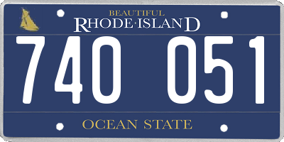 RI license plate 740051
