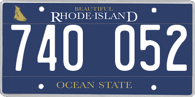 RI license plate 740052