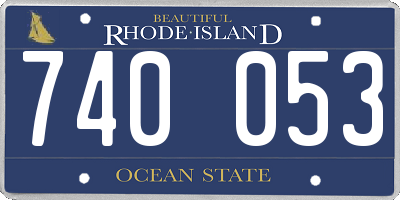 RI license plate 740053