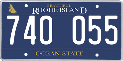 RI license plate 740055