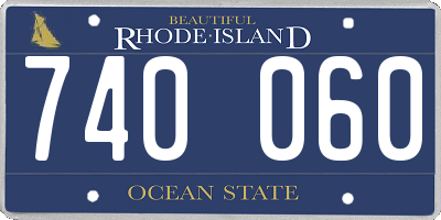 RI license plate 740060