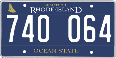 RI license plate 740064