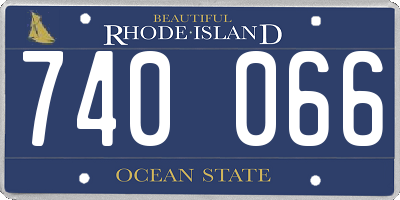 RI license plate 740066
