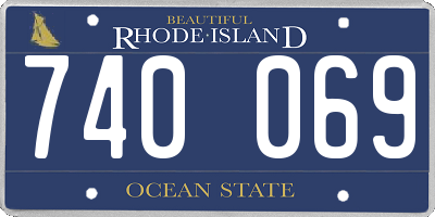 RI license plate 740069