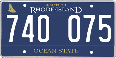 RI license plate 740075