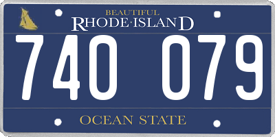 RI license plate 740079